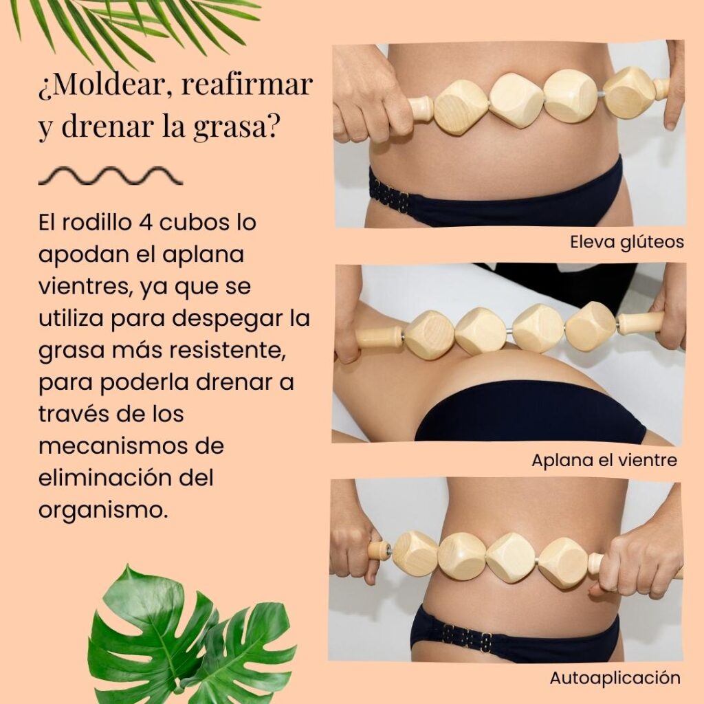 Rodillo 4 cubos Maderoterapia