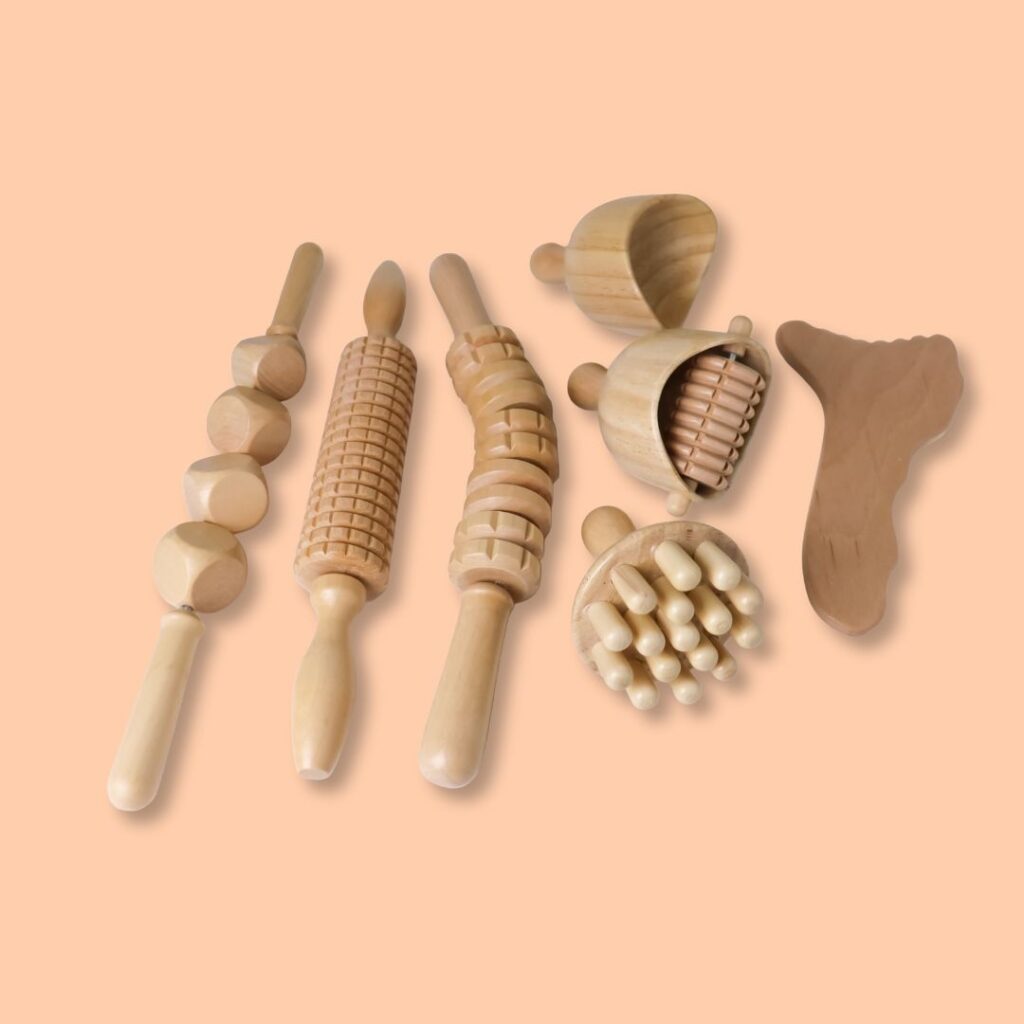 Kit Maderoterapia Corporal & Anticelulitis Classic 7 elementos