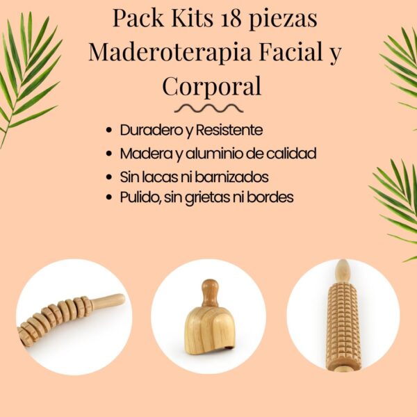 kit completo maderoterapia online 18 piezas 234