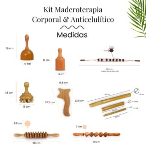 Kit maderoterapia bamboo maderoterapia online 11 piezas457