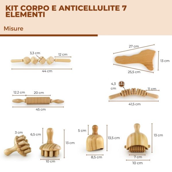 kit 7 elementos maderoterapia online medidas