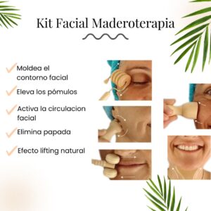 Kit Maderoterapia Facial 7 elementos + E-book digital de regalo - Imagen 4