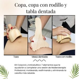 Kit Maderoterapia Corporal & Anticelulitis Classic 7 elementos - Imagen 4