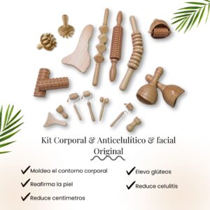 Pack kits Maderoterapia Corporal + Anticelulítica + Facial plus - Imagen 5