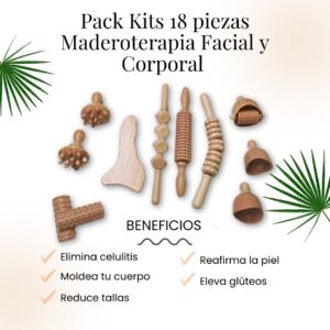 (Nuevo) Kit Maderoterapia Corporal & Anticelulítica Original - Imagen 3