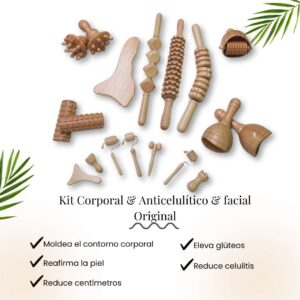 Pack kits Maderoterapia Corporal + Anticelulítica + Facial plus - Imagen 5