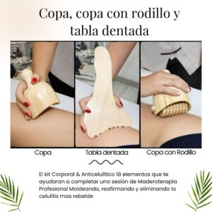 Pack kits Maderoterapia Corporal + Anticelulítica + Facial plus - Imagen 3