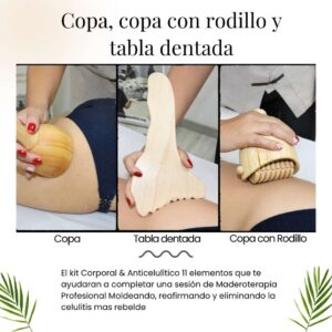 Pack kits Maderoterapia Corporal + Anticelulítica + Facial plus - Imagen 3