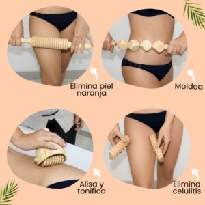(Nuevo) Kit Maderoterapia Corporal & Anticelulítica Original - Imagen 6