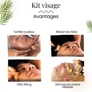 Kit de thérapie faciale au bois 7 éléments + E-book numérique en cadeau (en espagnol) – Image 6