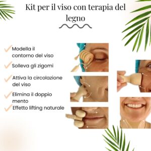 Kit Viso Legnoterapia 7 elementi + e-book digitale in regalo - immagine 4