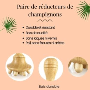 Paire de champignons style Wood Therapy – Image 8